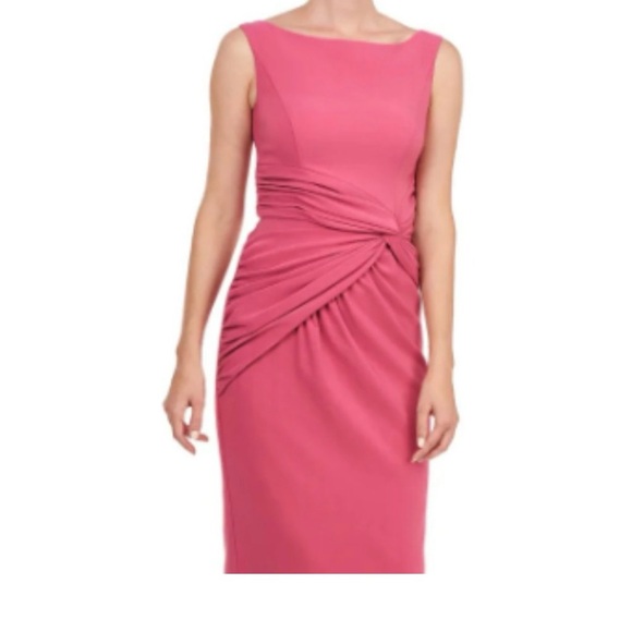 Kay Unger Dresses & Skirts - Kay Unger Pink Gathered Midi Dress size 8 NWT $278